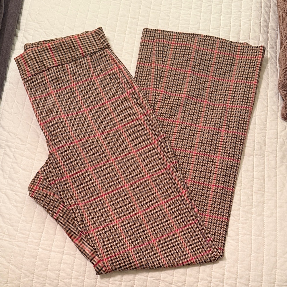 Banana Republic Houndstooth Pants in Red and Brown